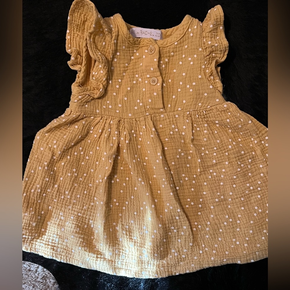 3/$15❣️RACHEL ZOE Baby Girls Mustard Yellow Dress; 24 months